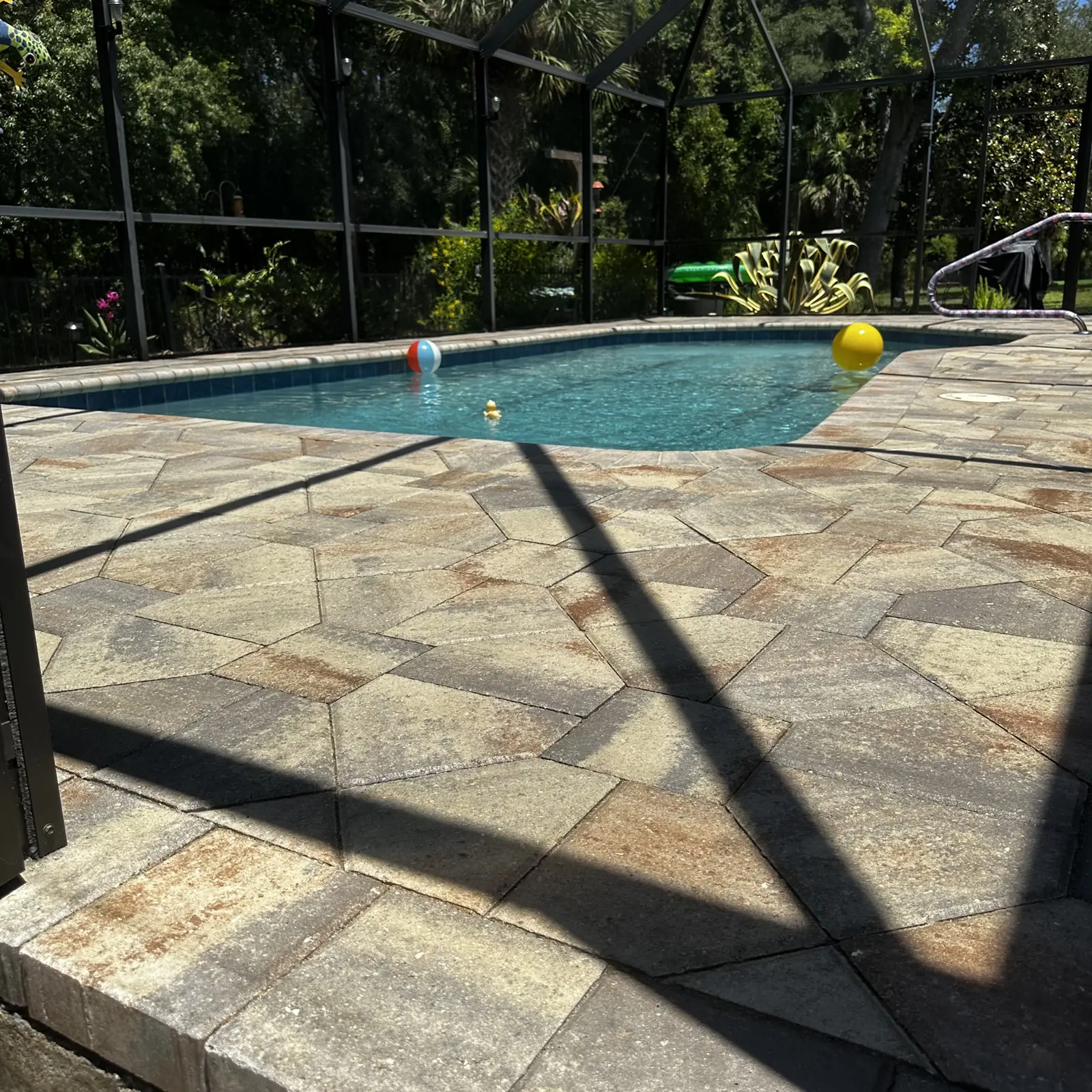Resealed pool deck pavers in Nocatee by HydroSeal